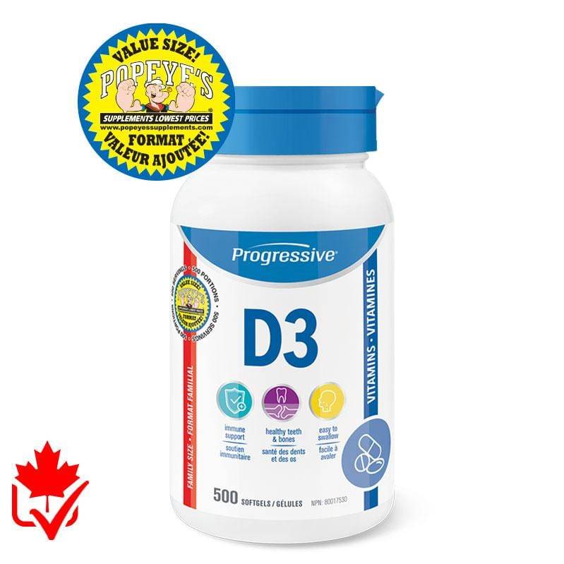 Progressive Vitamine D3 500 caps