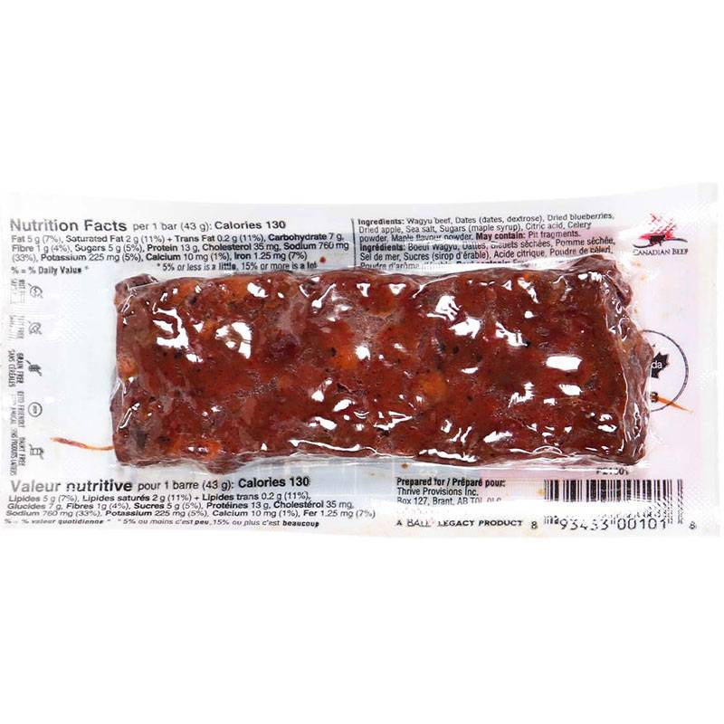 Thrive Provisions Wagyu Beef Bar - Maple Apple & Blueberry