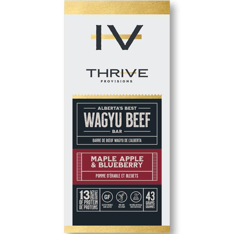 Thrive Provisions Wagyu Beef Bar - Maple Apple & Blueberry