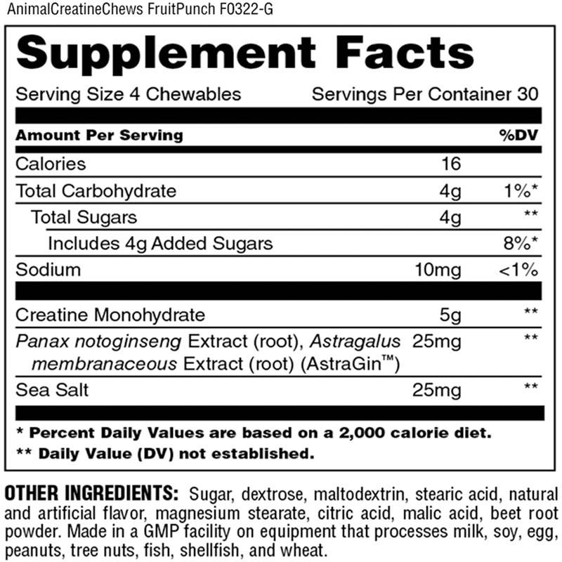 Universal Nutrition ANIMAL Creatine Chews