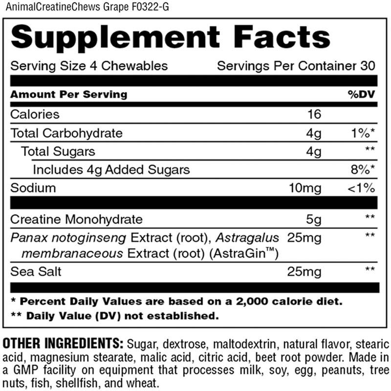 Universal Nutrition ANIMAL Creatine Chews