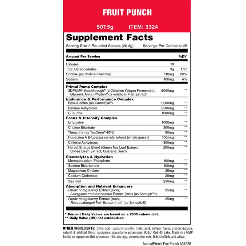 Universal Nutrition ANIMAL PRIMAL Pre-Workout Powder