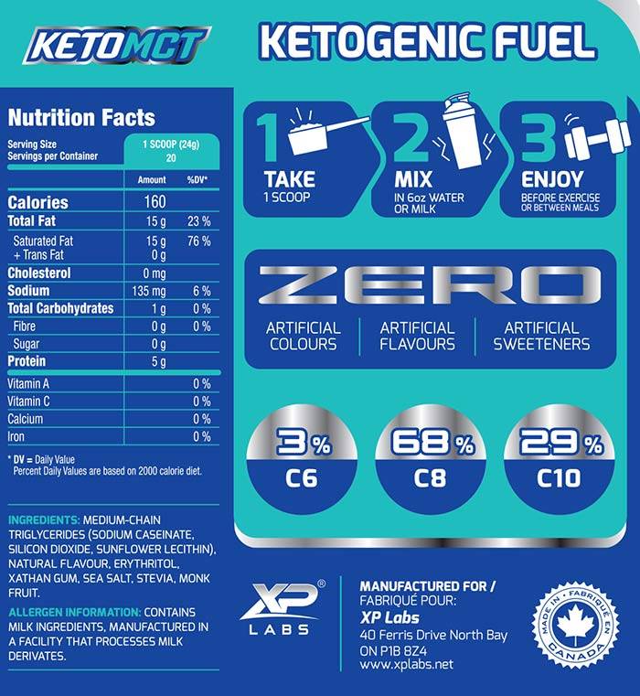 XP-Labs Keto MCT Powder - Vanilla