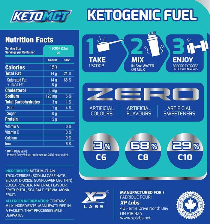 XP-Labs Keto MCT Powder - Chocolate