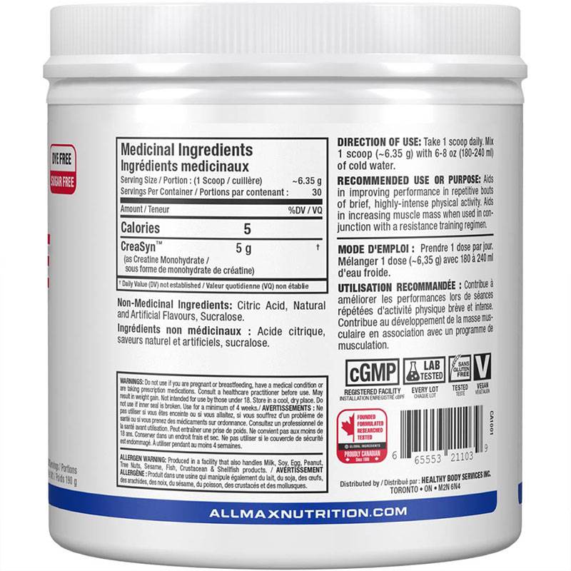 Allmax Creatine 190g