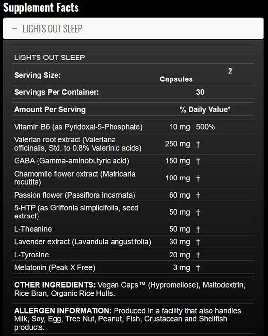 Allmax Lights Out 60 cap