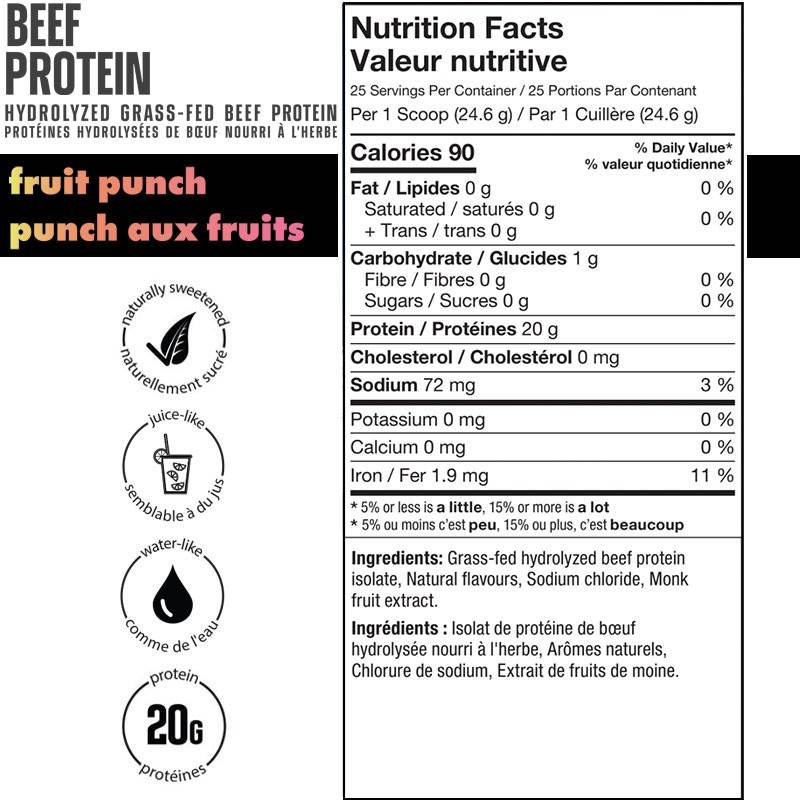 ALT Protéine de boeuf nourri à l'herbe 555g-615g