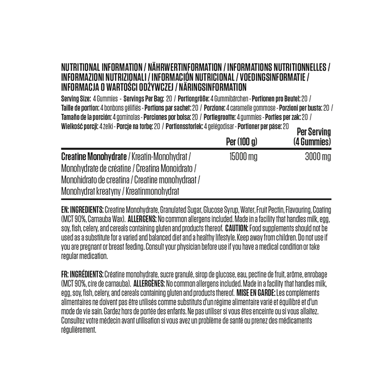 Applied Nutrition Creatine Gummies 400g - 80 gummies