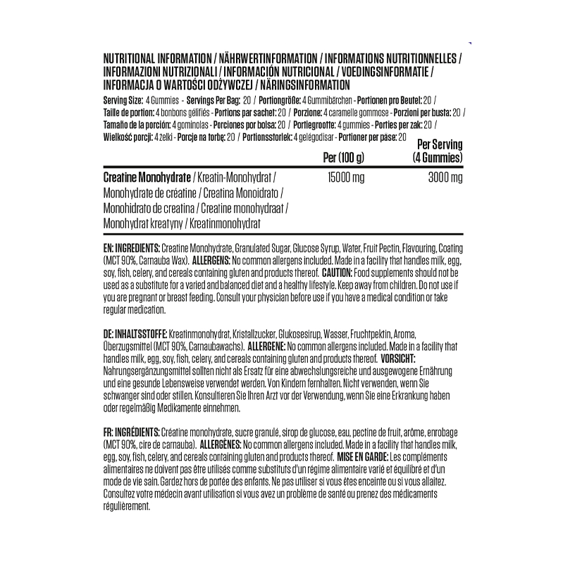 Applied Nutrition Creatine Gummies 400g - 80 gummies