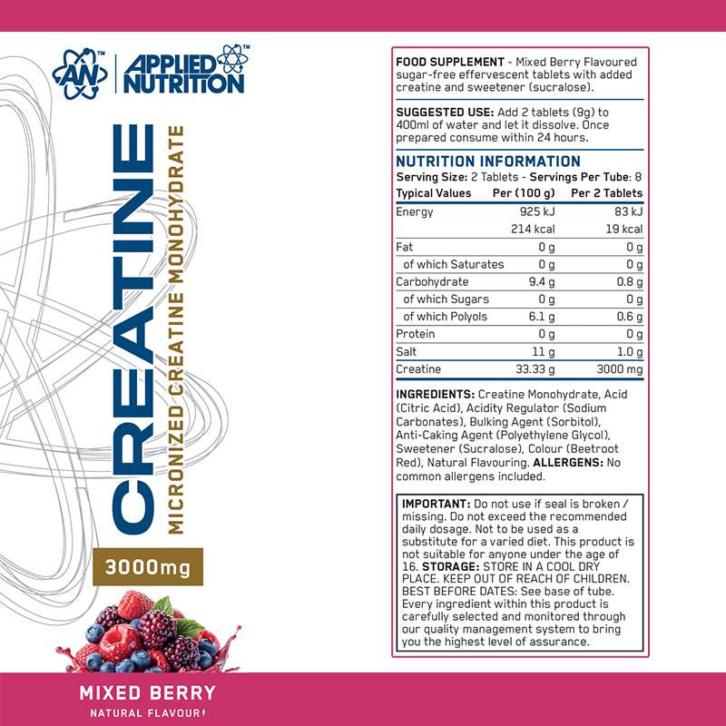 Applied Nutrition Creatine Effervescent Tablets Case