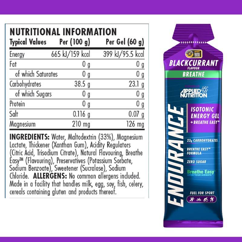Applied Nutrition Endurance Energy Gel Boite de 12