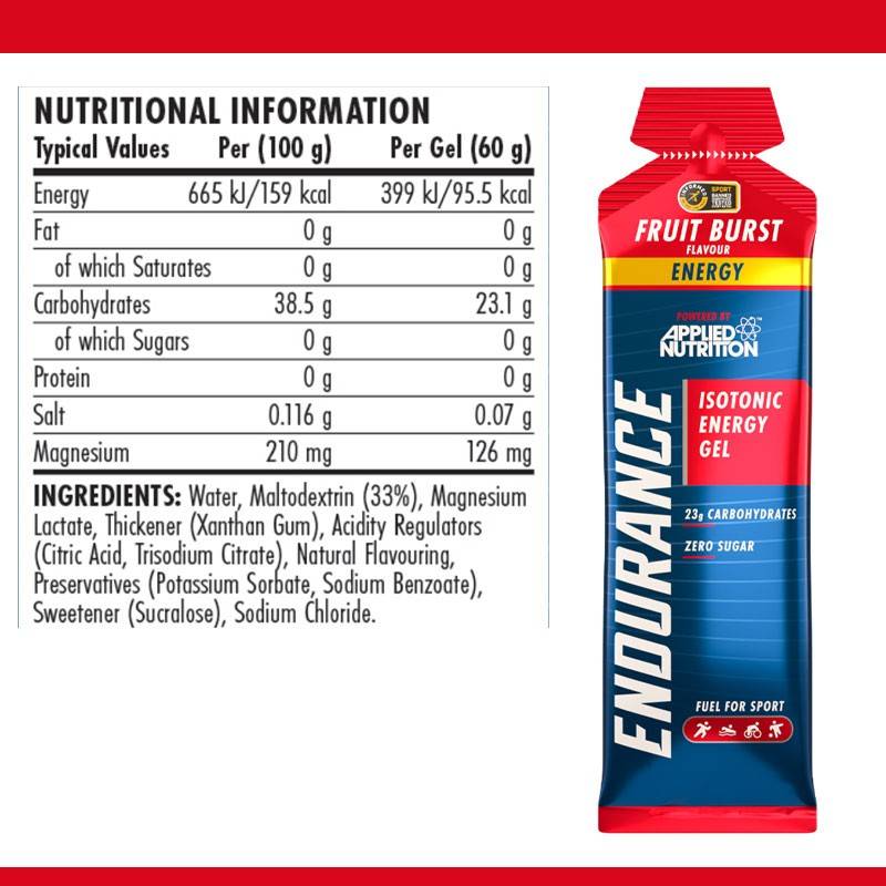 Applied Nutrition Endurance Energy Gel Boite de 12