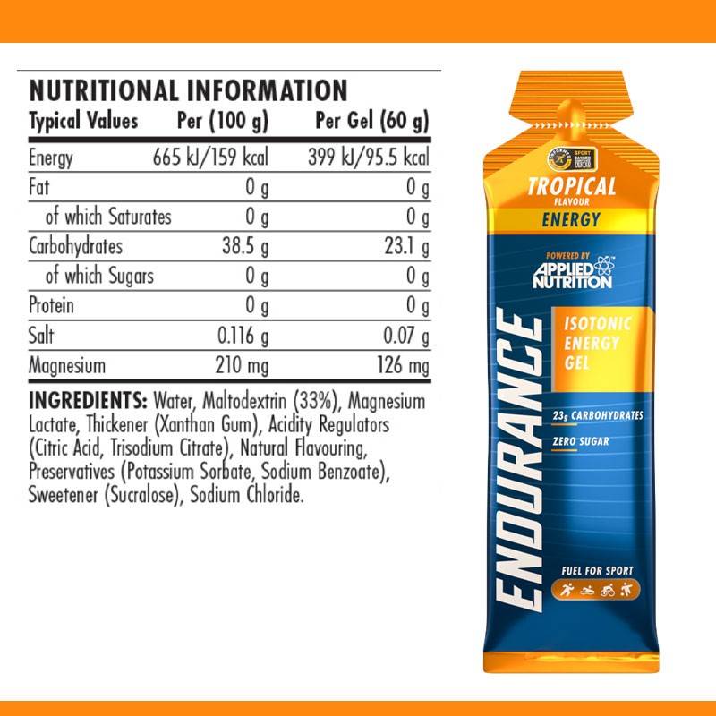 Applied Nutrition Endurance Energy Gel Boite de 12