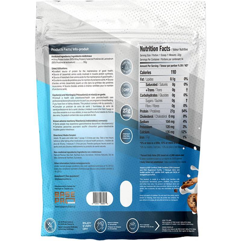 Base Pro Nutrition Pro Whey Isolate 1lb