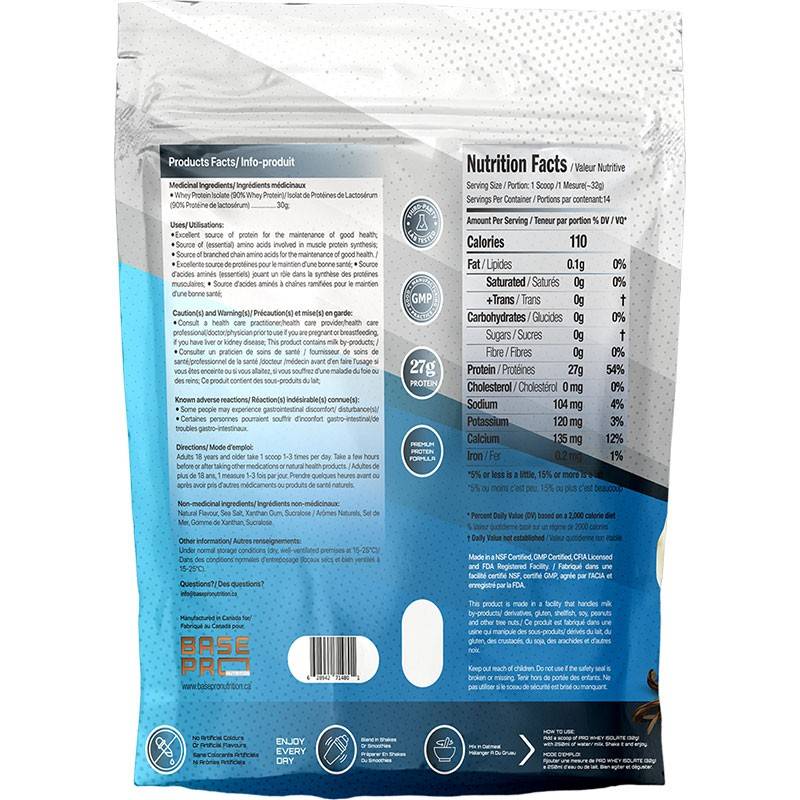 Base Pro Nutrition Pro Whey Isolate 1lb