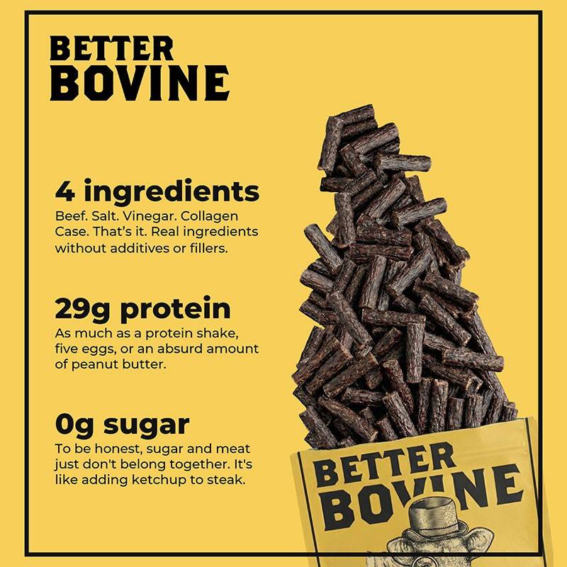 Better Bovine100% Grass-Fed Beef Sticks