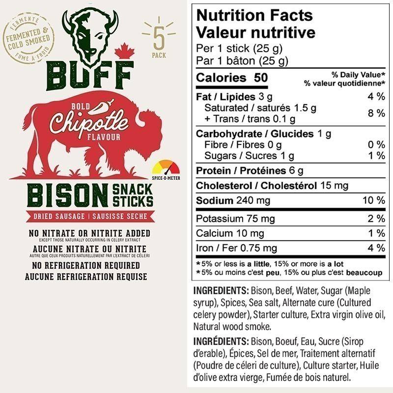 Buff Bison Snack Stick Paquet de deux