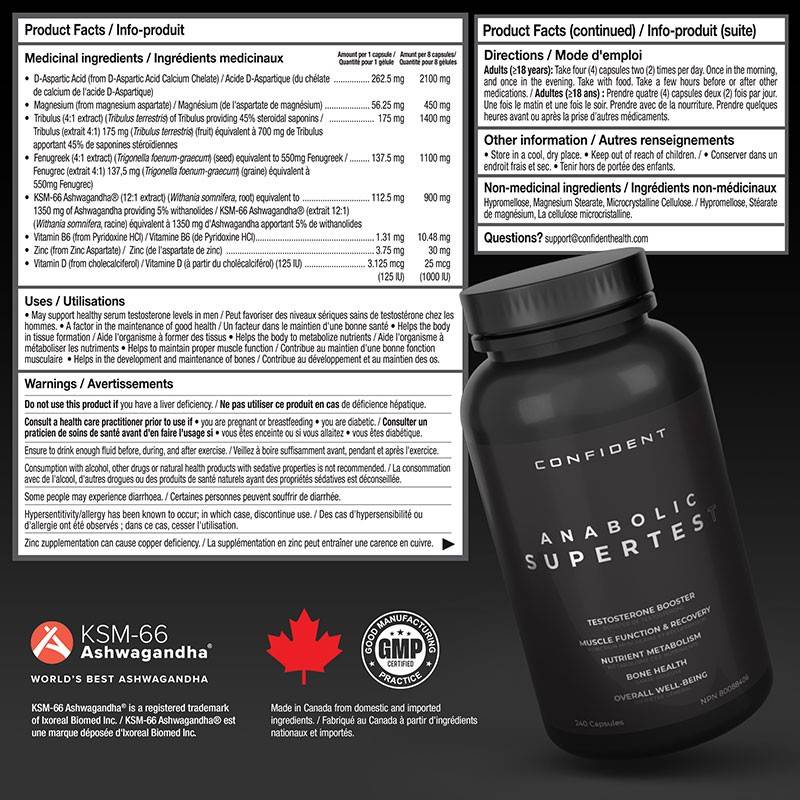 Confident Anabolic Super Test 240 caps
