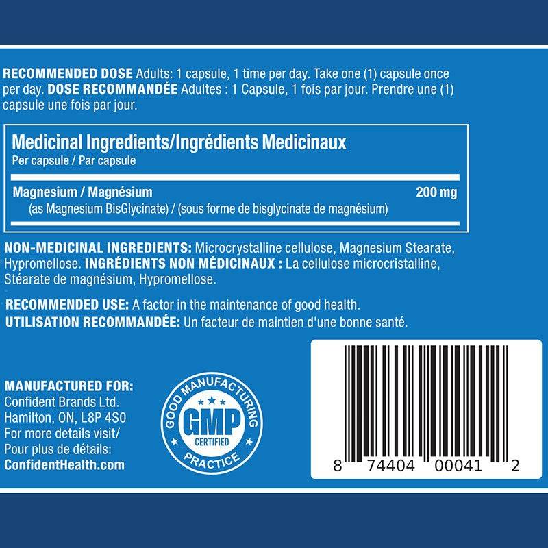 Confident Magnesium Bisglycinate 120 caps