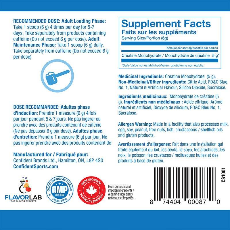 Confident Sports Creatine Flavoured 480g