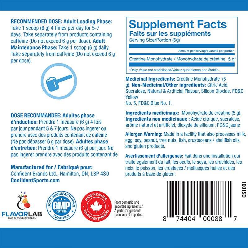 Confident Sports Creatine Flavoured 480g
