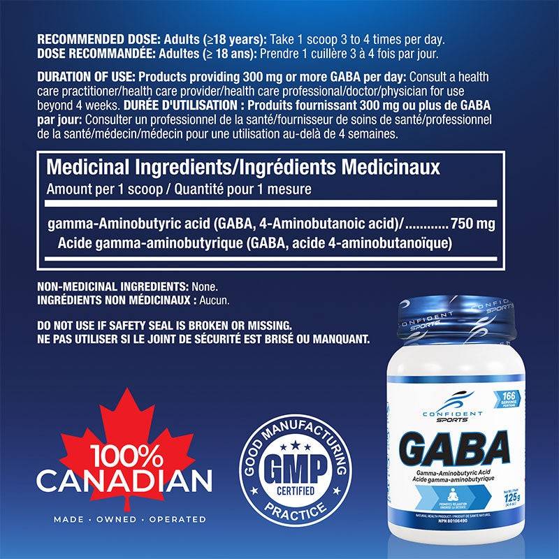 Confident Sports GABA 125mg