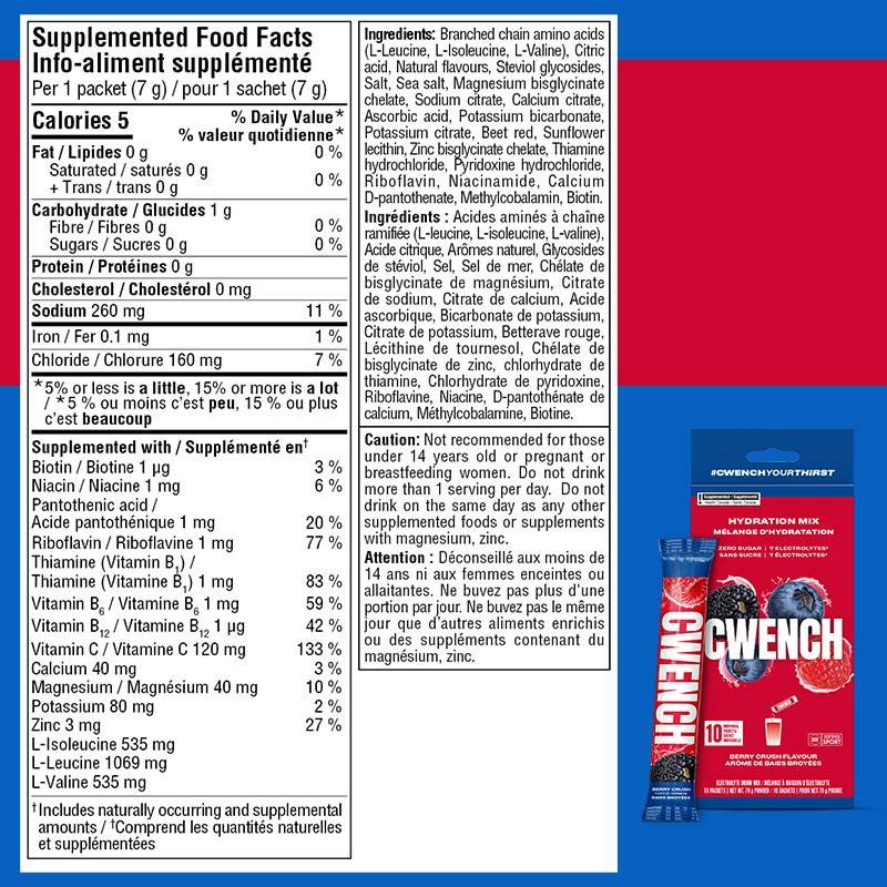 Cwench Hydration Mix - 10 pack