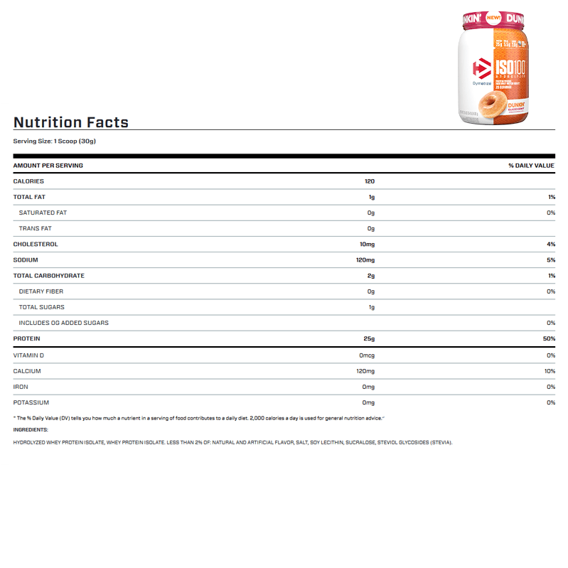 Dymatize ISO 100 Dunkin' 610g