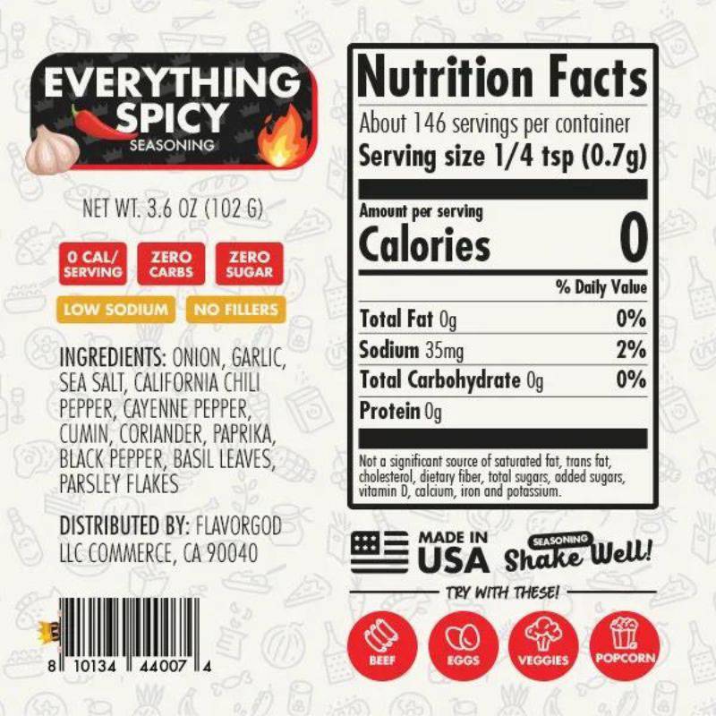 Flavour God Seasoning 4oz -  5.5oz