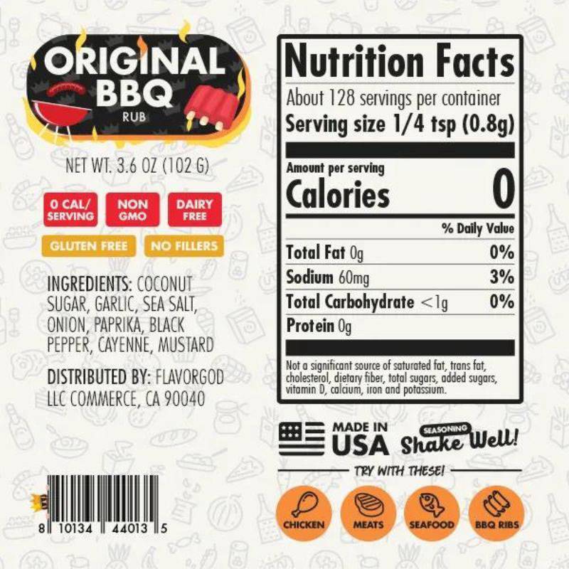 Flavour God Seasoning 4oz -  5.5oz