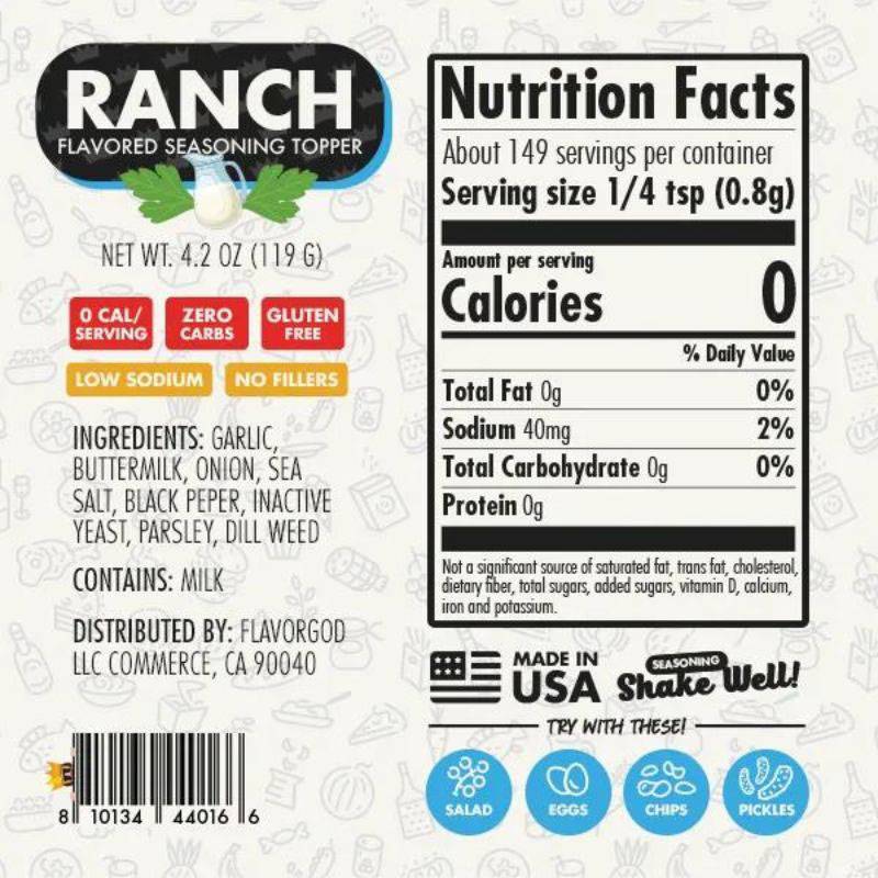 Flavour God Seasoning 4oz -  5.5oz