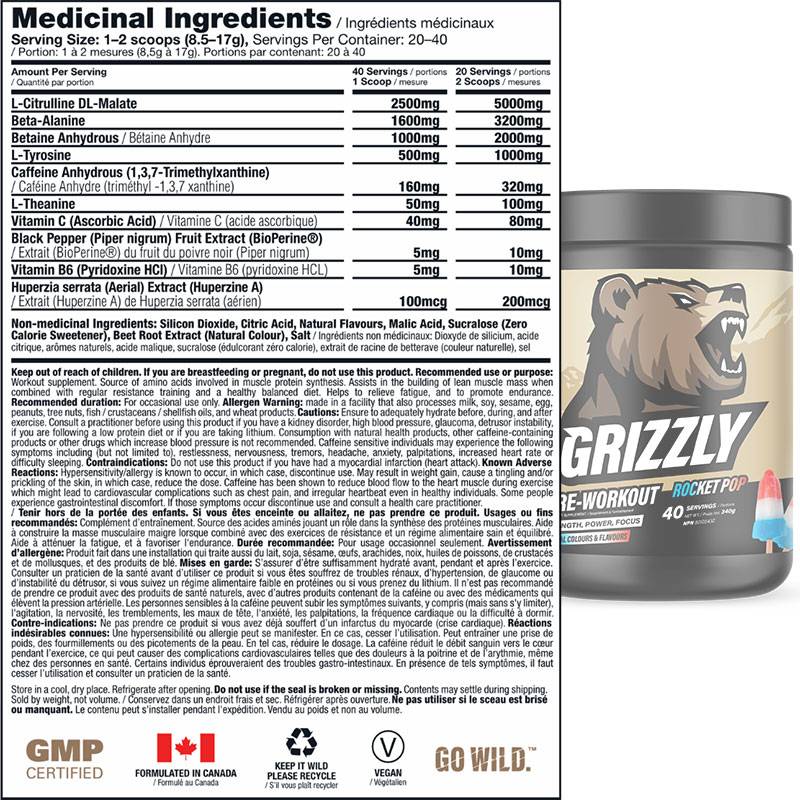 Grizzly Pre-Workout 340g