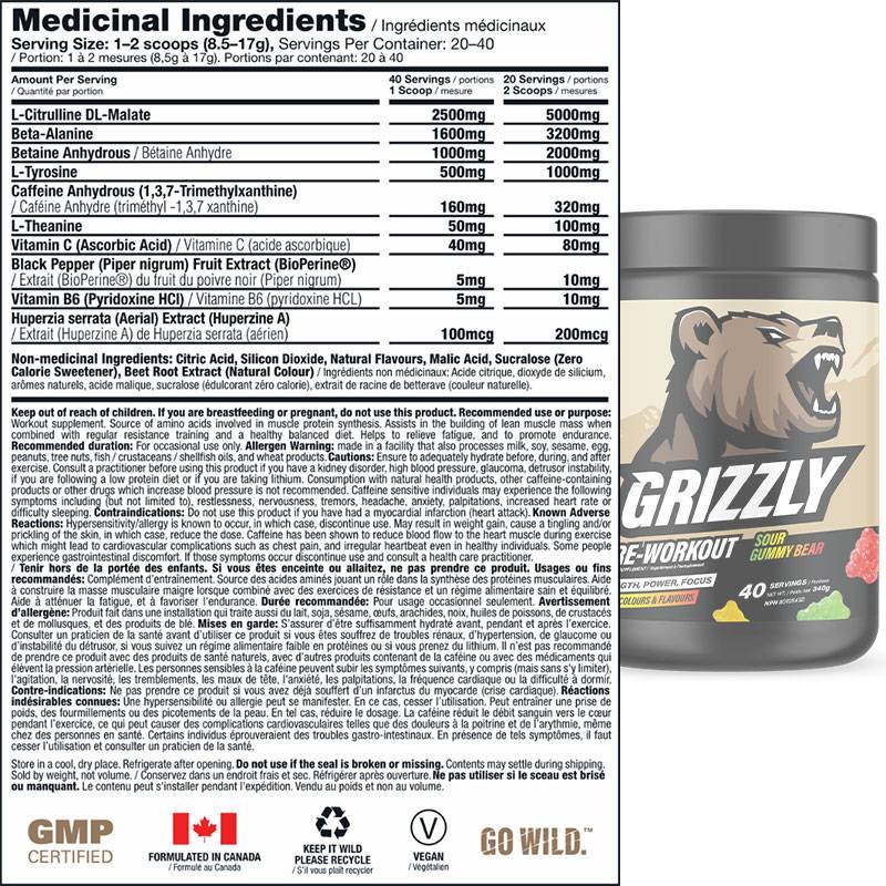 Grizzly Pre-Workout 340g