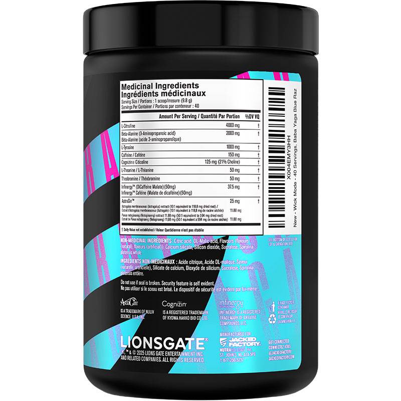 Jacked Factory Wick Mode Pre-Workout 392g- 400g