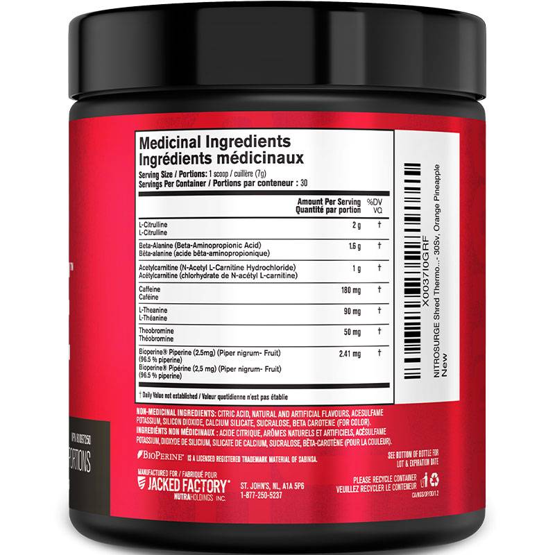 Jacked Factory Nitro Surge Shred (210g)