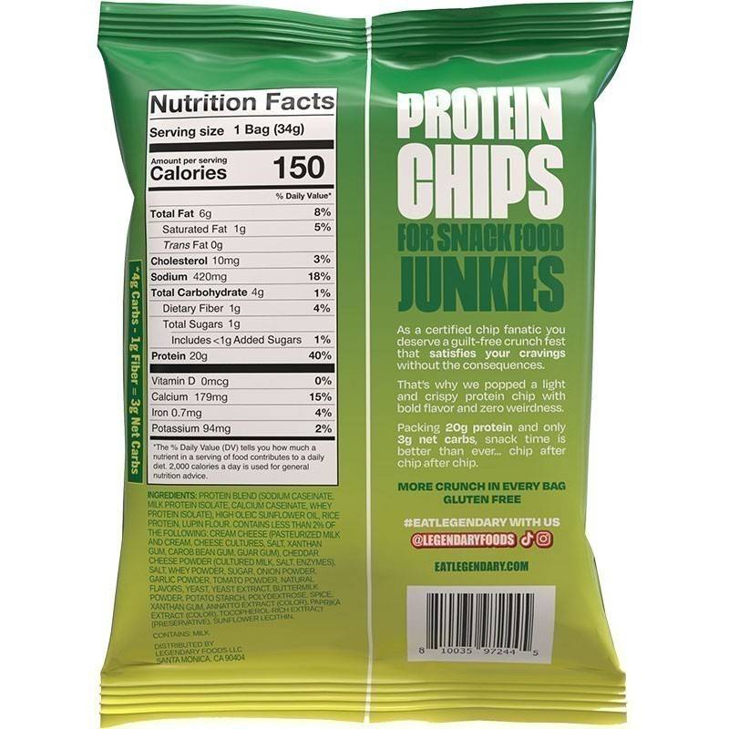 Legendary Foods Protein Chips Boîte de 7