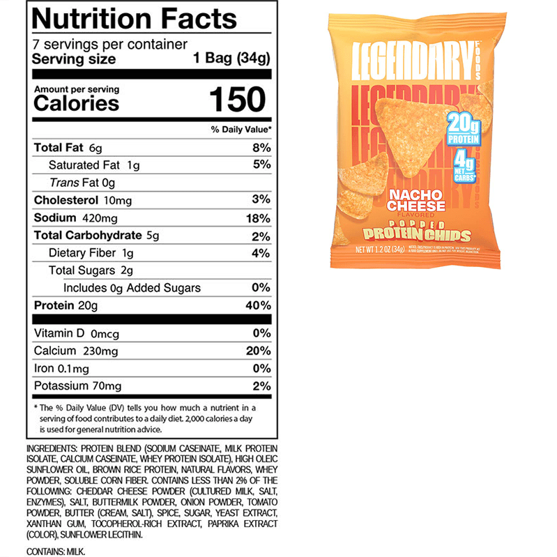 Legendary Foods Protein Chips Boîte de 7