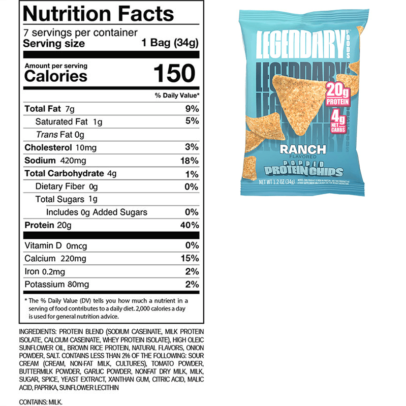 Legendary Foods Protein Chips Boîte de 7