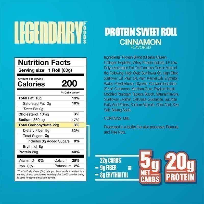 Legendary Foods Sweet Roll Boîte de 8
