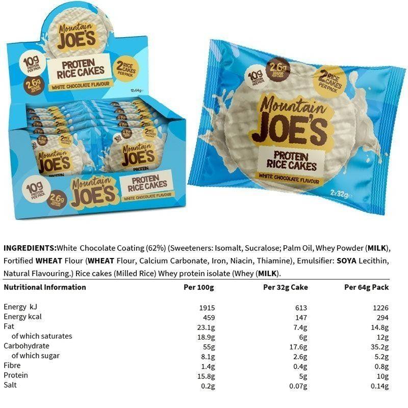 Mountain Joe's Protein Rice Cakes Boîte de 12