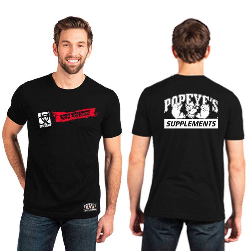 Popeye's Shirt Mutant Born Hardcore Black