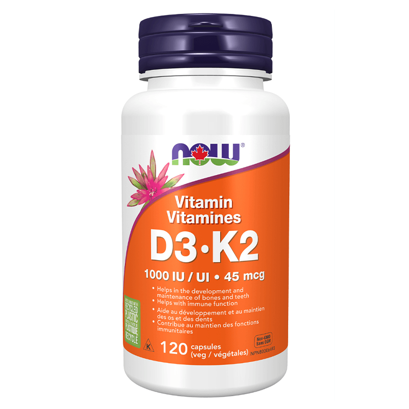 NOW Vitamin D-3 & K2