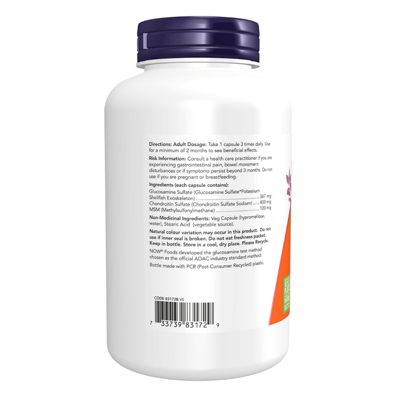 NOW Glucosamine + Chondroitin + MSM 180 caps