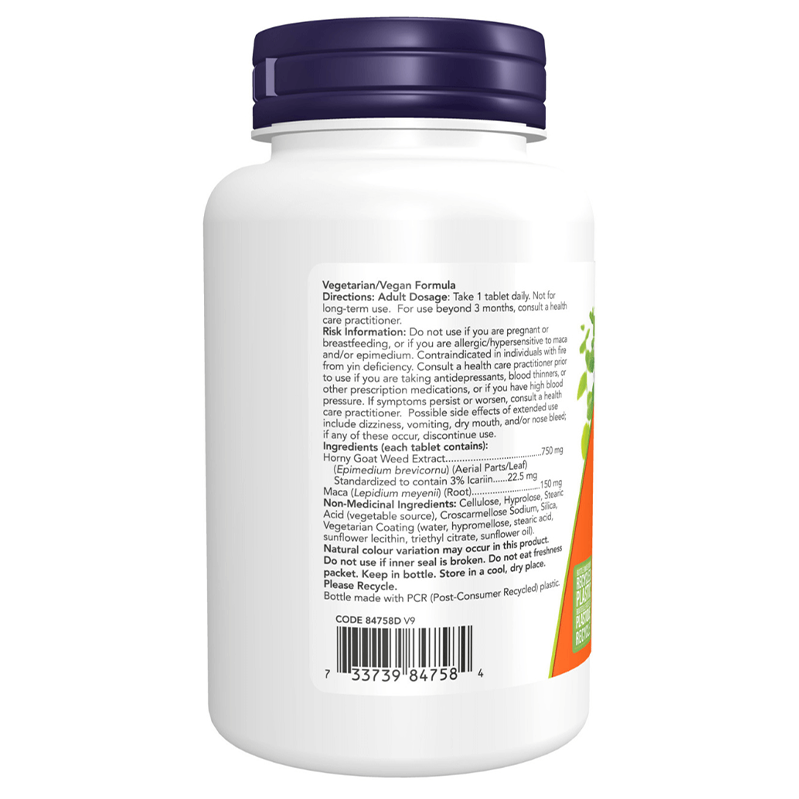 NOW Horny Goat Weed Extract 750 mg 90 tabs