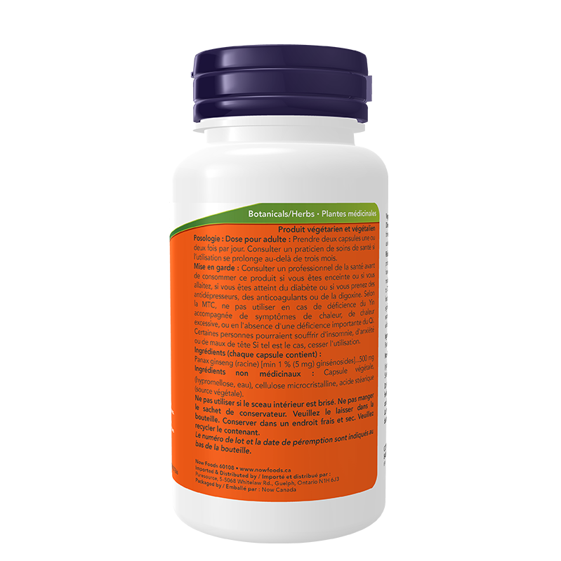 NOW Panax Ginseng Extrait 500mg 100 caps