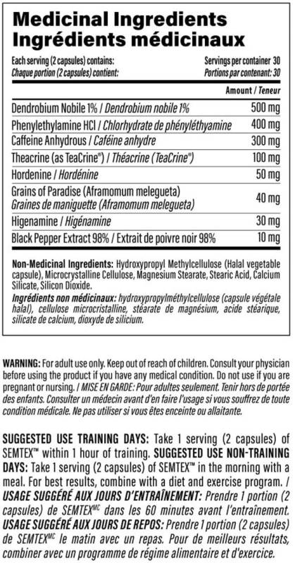 Nutrabolics Semtex 60 caps
