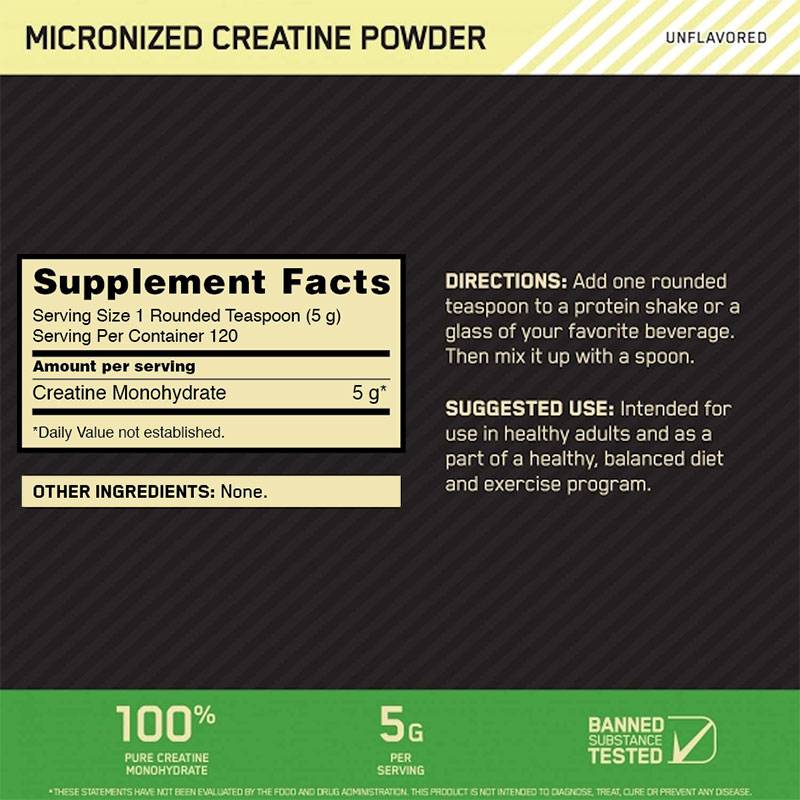 Optimum Nutrition Creatine Powder 600g