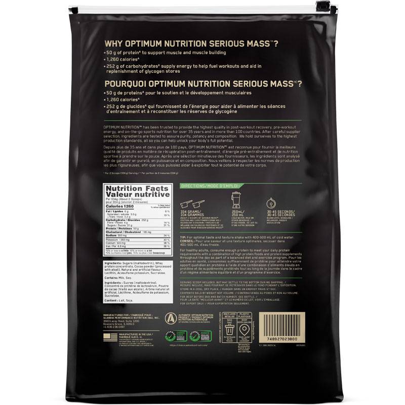 Optimum Nutrition Serious Mass 12lb