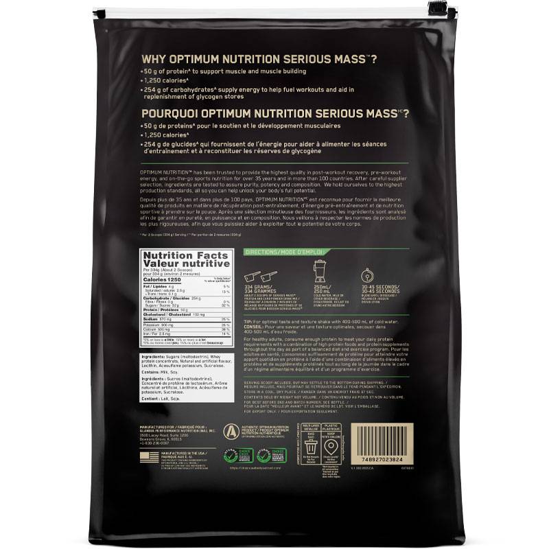 Optimum Nutrition Serious Mass 12lb
