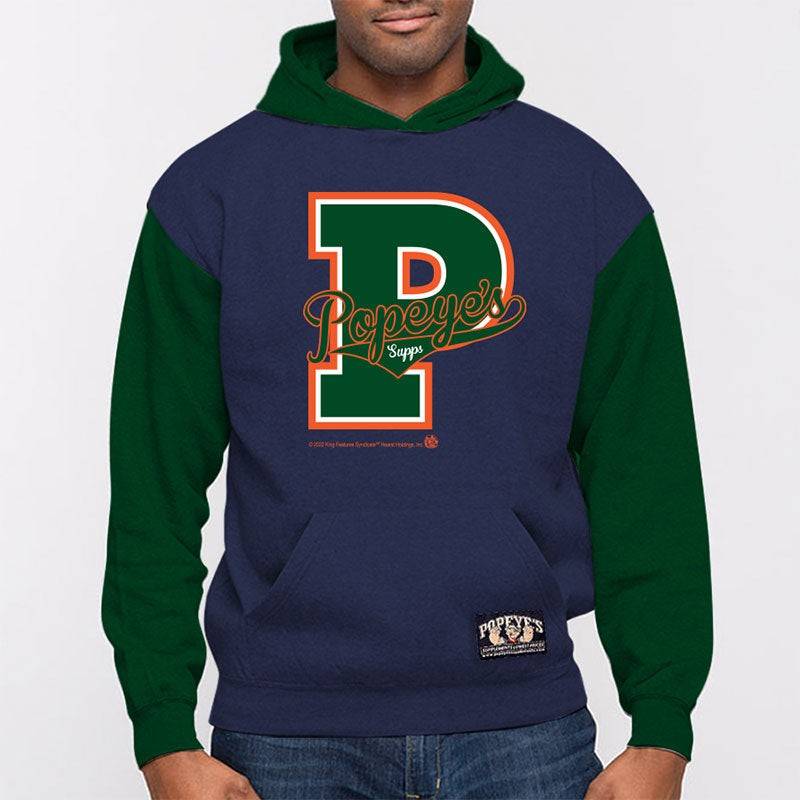 Popeye's Hoodie College 'P' Royal Blue